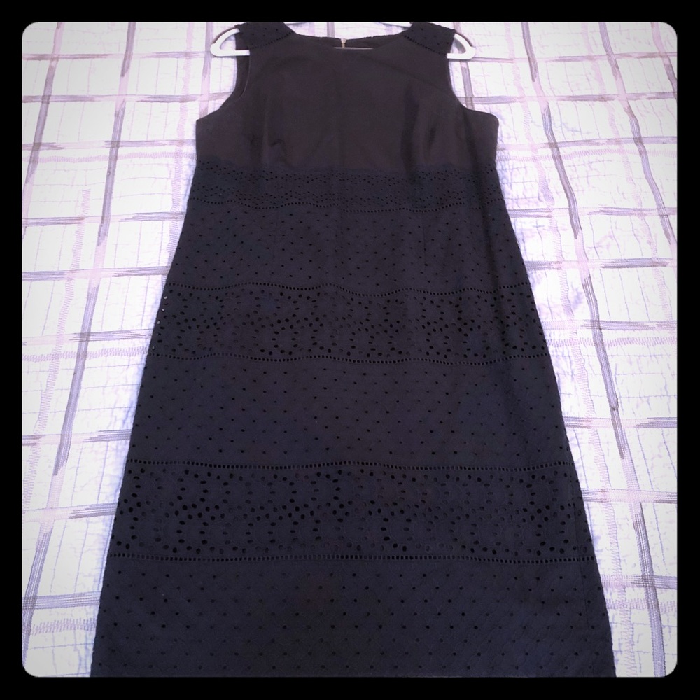 Ann Taylor | Navy Lace Sheath Dress, Size 14